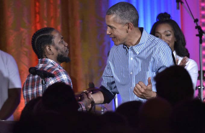 Kendrick Lamar and President Barack Obama