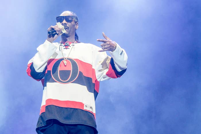 Snoop Dogg wearing Ottawa Senators sweater