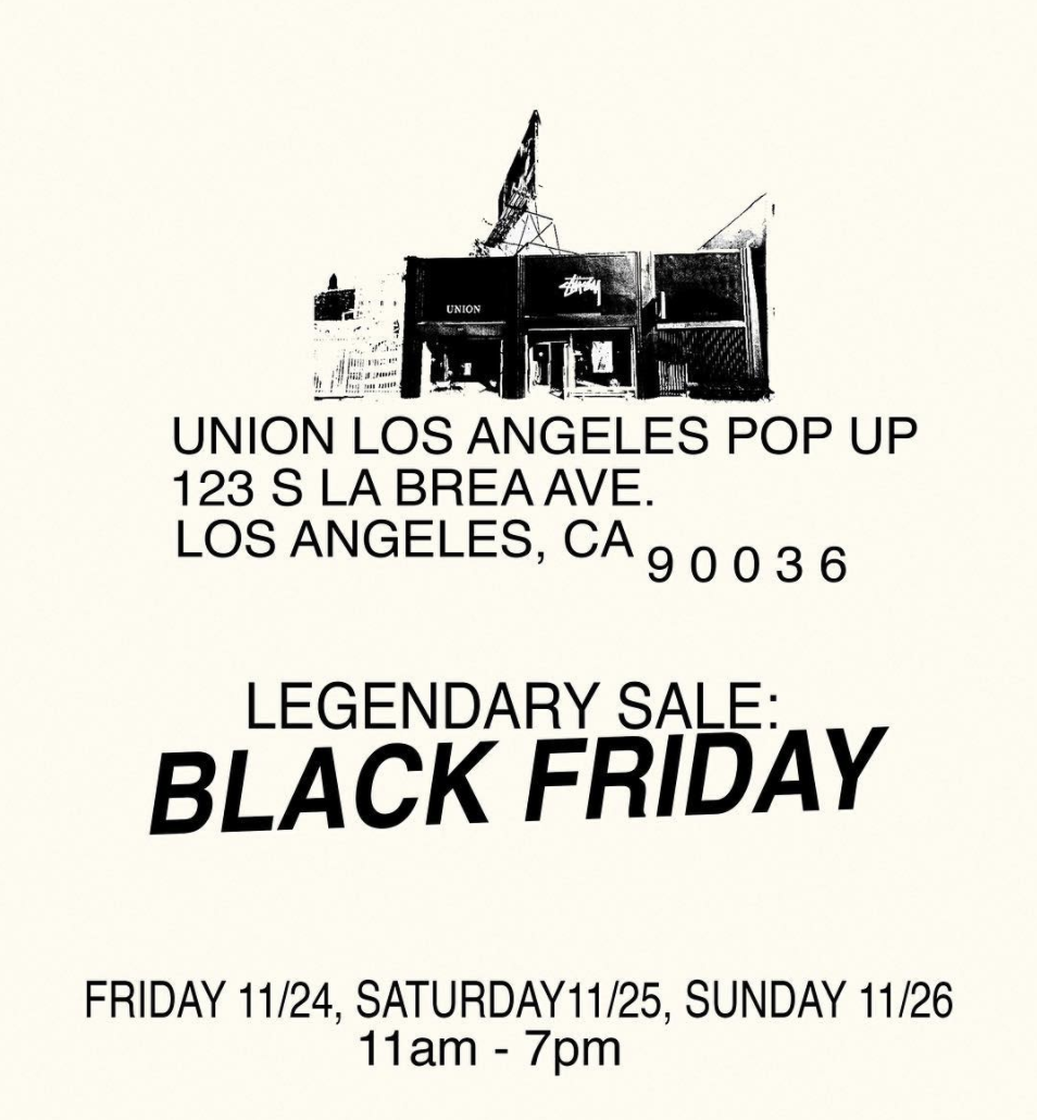 Union Los Angeles Black Friday Sale 2017