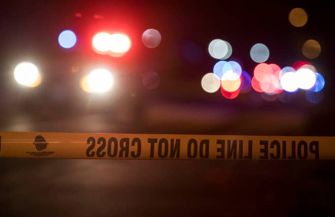 Police tape at the perimeter of a suspected blast scene in Austin, Texas
