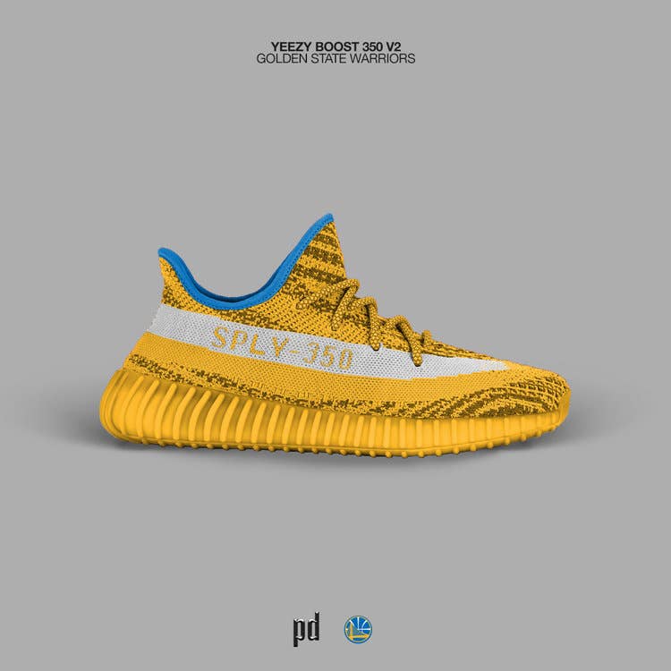 yeezy boost blue and yellow
