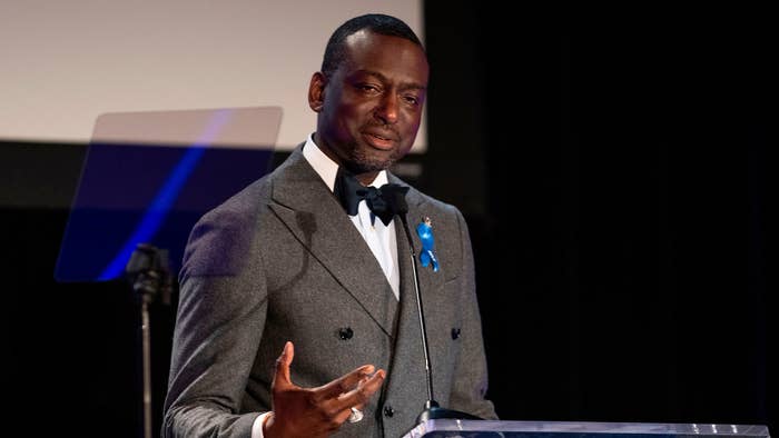 Yusef Salaam speaks on stage during The American Civil Liberties Union