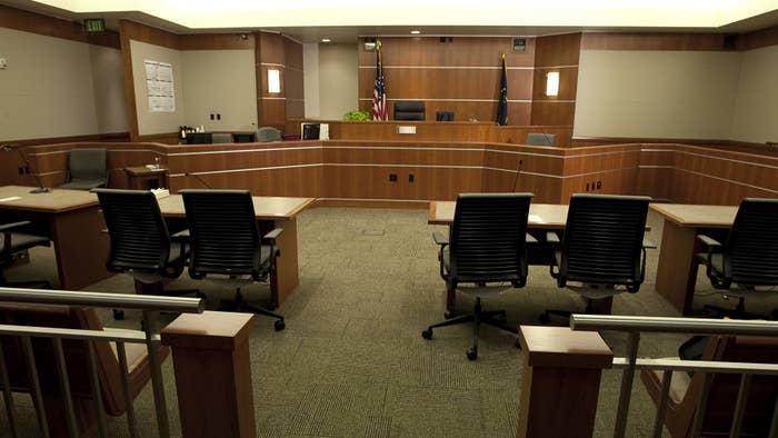 Empty courtroom