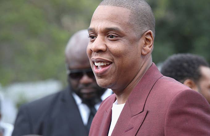 Jay Z attends 2017 Roc Nation Pre Grammy Brunch.