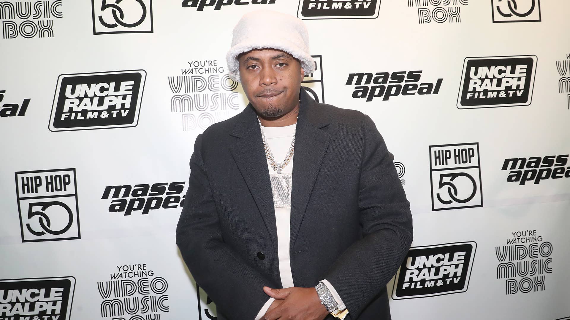 Nas attends You're Watching Video Music Box at AMC Magic Johnson Harlem