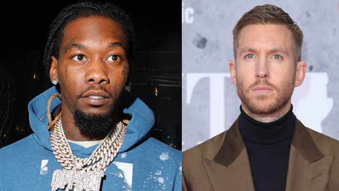 Split image of Offset and Calvin Harris