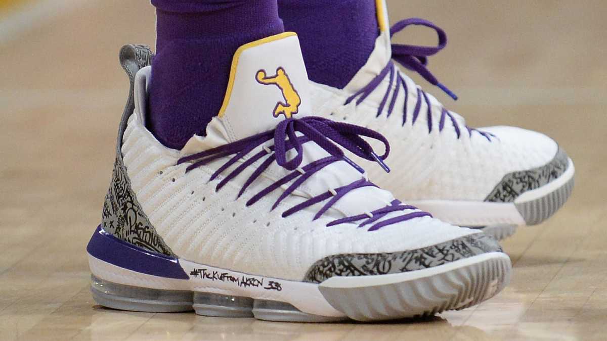 March 6, 2019 Nike LeBron 16 Lakers Cement PE
