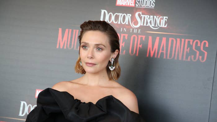 Elizabeth Olsen attends &quot;Doctor Strange In The Multiverse Of Madness&quot; screening.