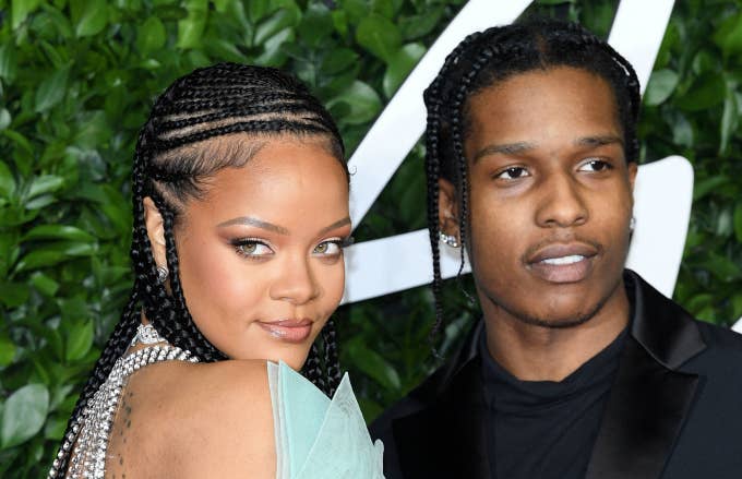 Rihanna and ASAP Rocky arrive at The Fashion Awards 2019