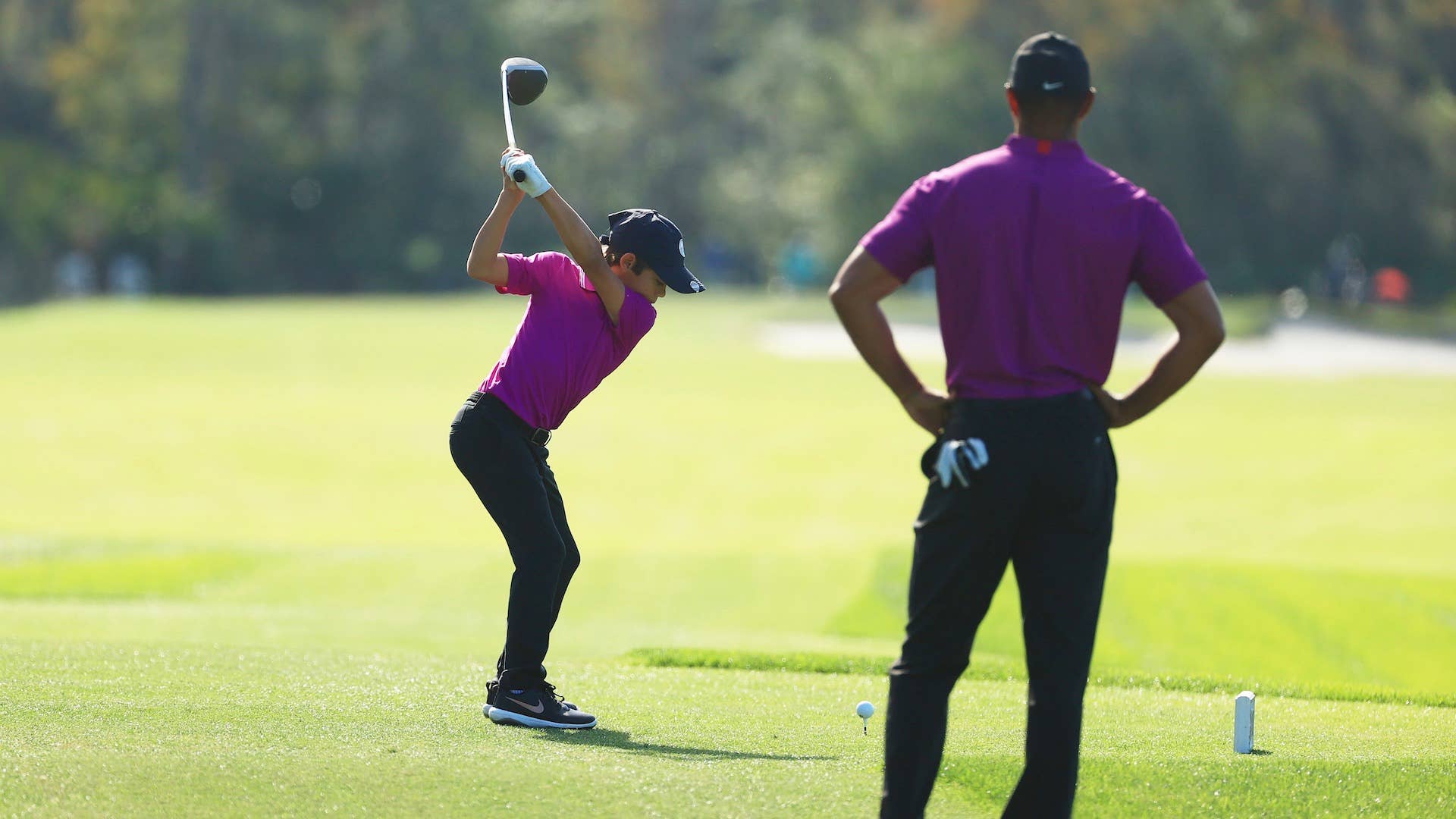 Tiger Woods' son Charlie his impressive drive at PNC Championship 