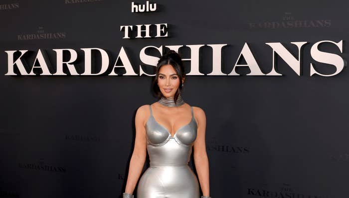 Kim Kardashian on red carpet at premiere of Hulu&#x27;s &#x27;The Kardashians&#x27;