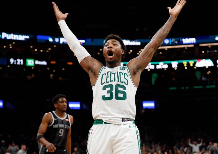 Marcus Smart Celtics Pistons 2019