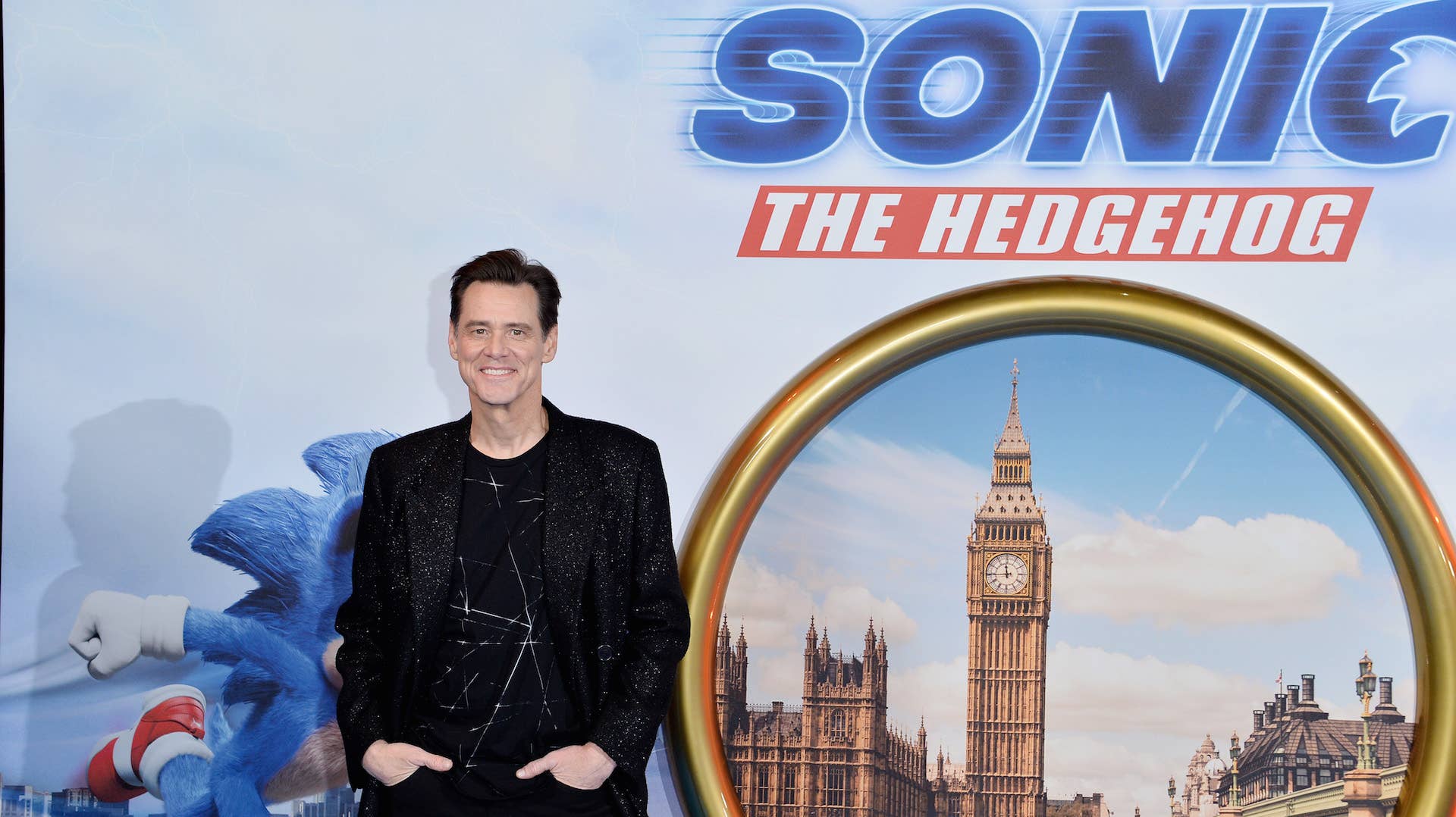 Jim Carrey attends the "Sonic the Hedgehog" London Fan Screening