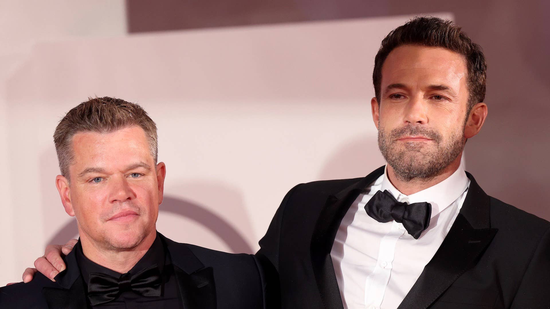 : Ben Affleck and Matt Damon attend the red carpet of the movie "The Last Duel"