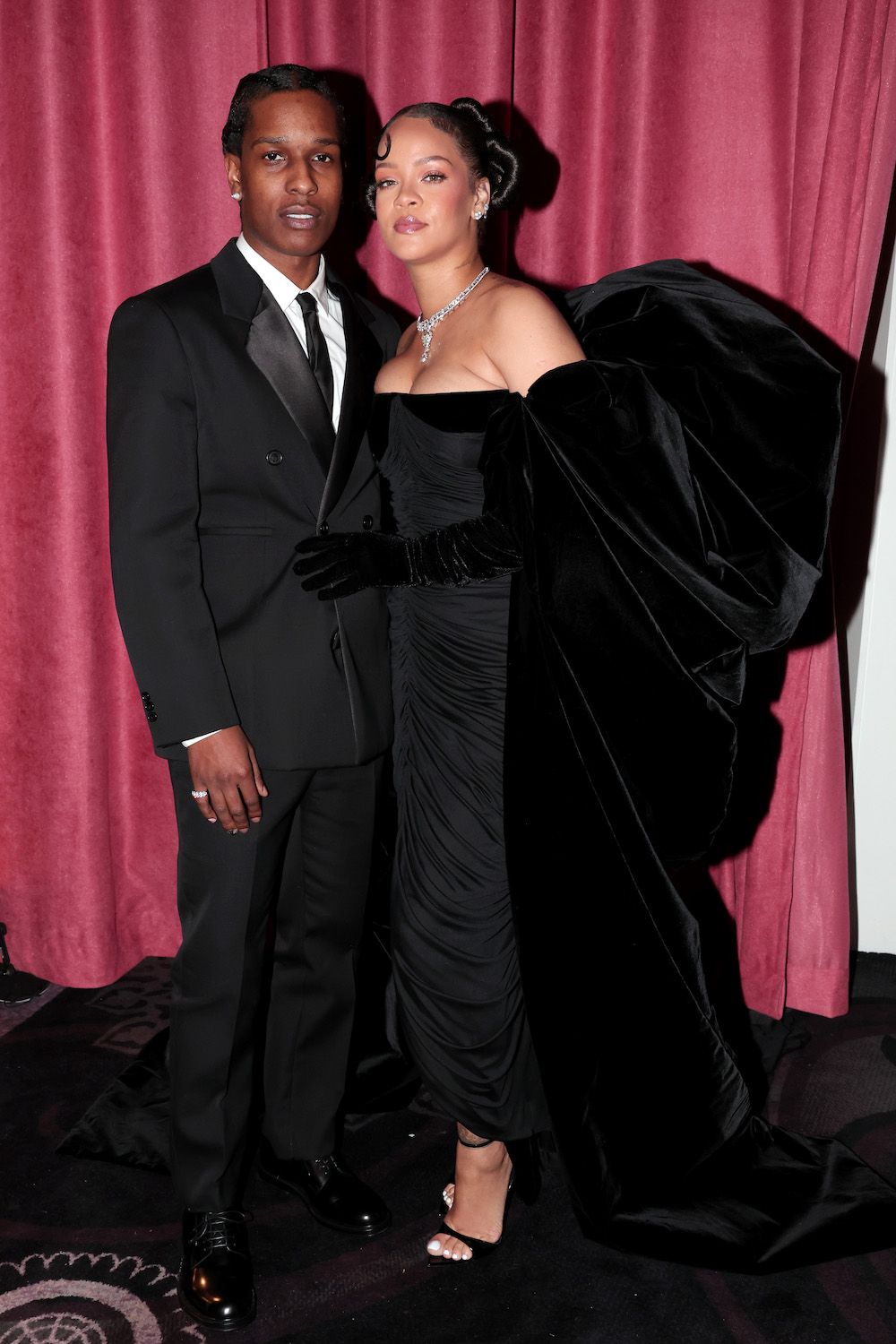 Golden Globes ASAP Rocky and Rihanna Outfits 2023