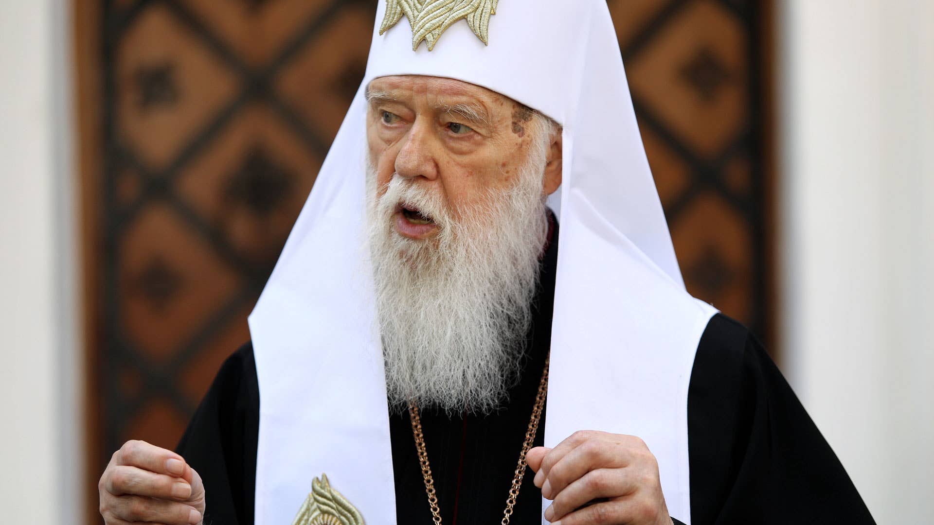 Patriarch of the Orthodox Church of Ukraine, Filaret.
