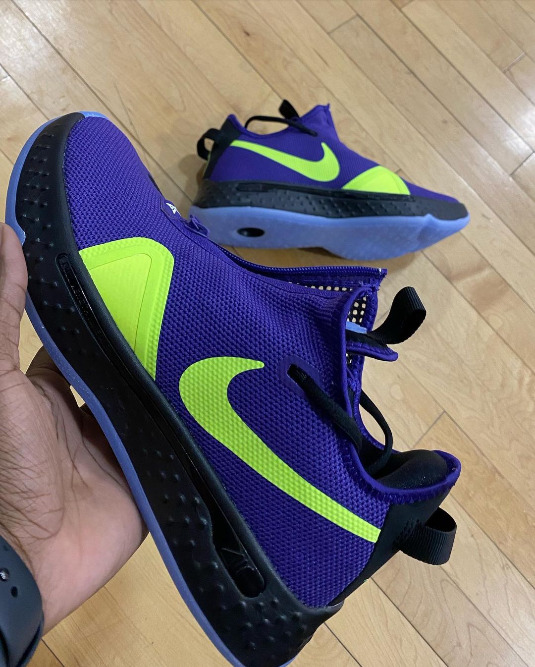Nike By You iD PG 4 Field Purple Black Volt