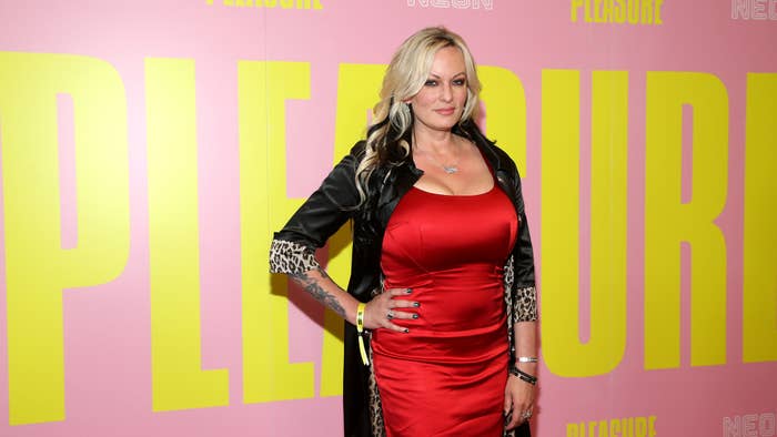 Stormy Daniels attends the Los Angeles Premiere Of Neon's "Pleasure"
