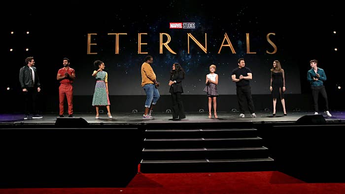 Cast of Marvel&#x27;s &#x27;Eternals&#x27; during Disney&#x27;s D23 EXPO 2019.