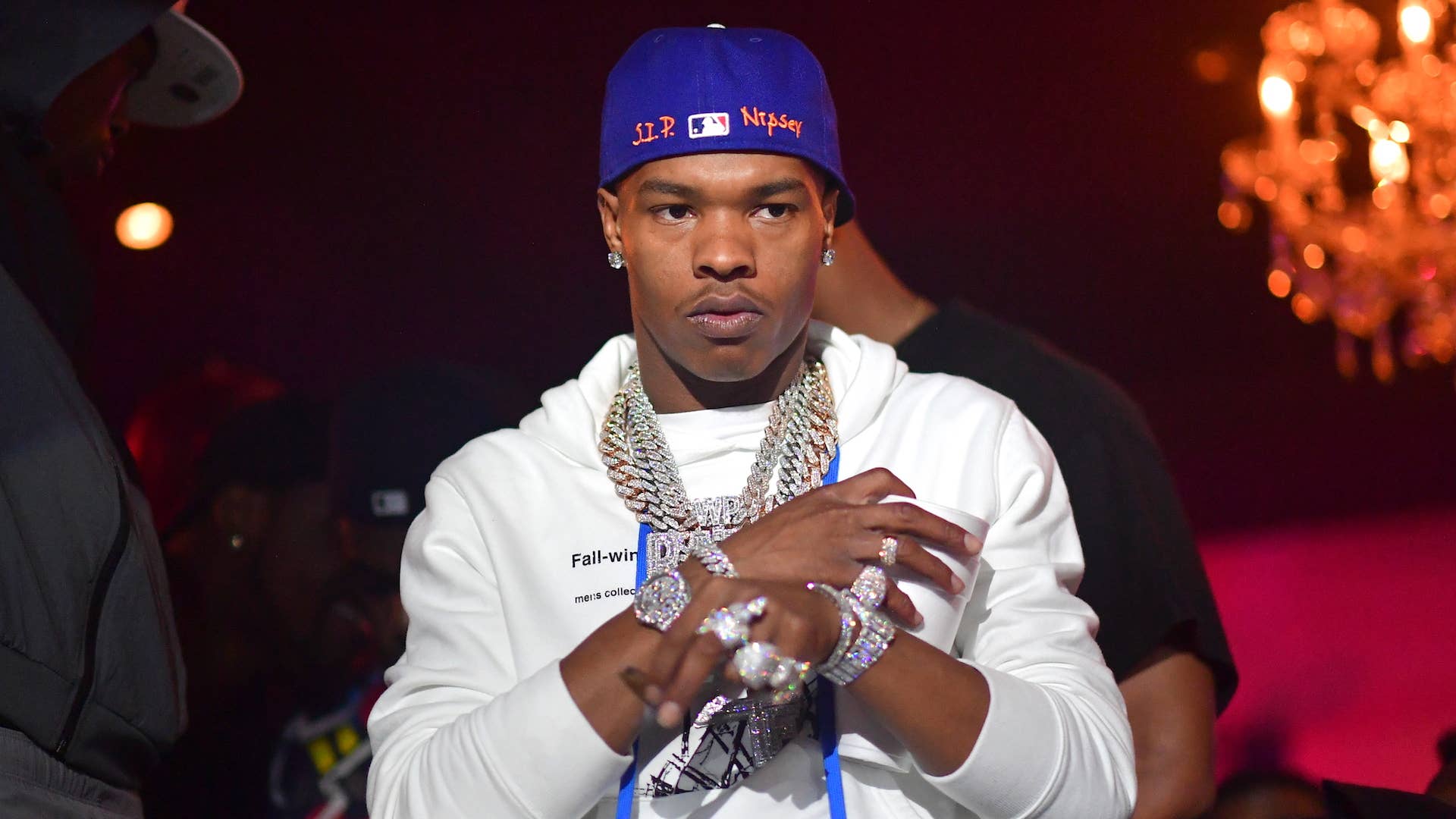 Lil Baby attends a Party Hosted by Gucci Mane at Compound.
