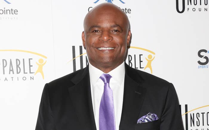 Warren Moon on red carpet for NFL event