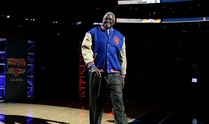 New York Knicks Legends Willis Reed is seen during the game between the Memphis Grizzlies and the New York Knicks on October 29, 2016