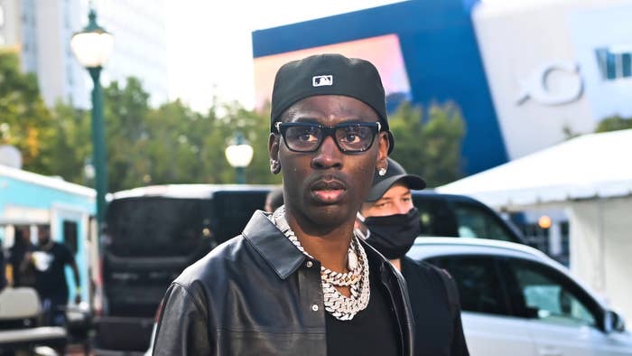 Rapper Young Dolph backstage during day 1 of 2021 ONE Musicfest