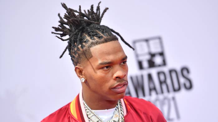 Lil Baby photographed at BET Awards