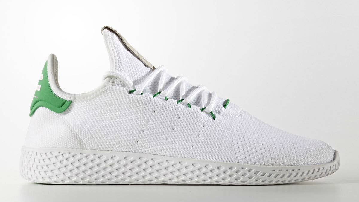 Pharrell x Adidas Tennis Hu White Green Release Date Profile BA7828