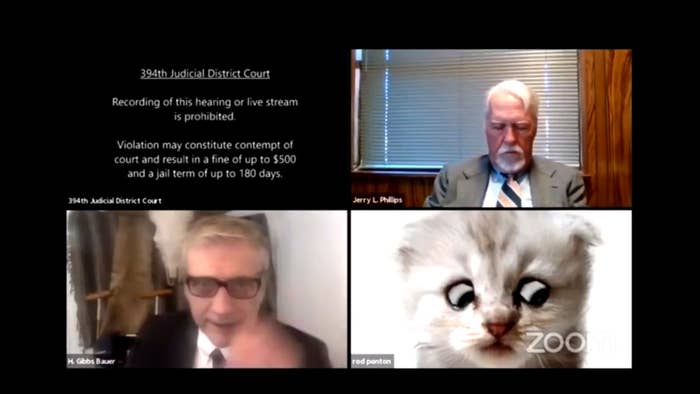 A Texas lawyer can&#x27;t figure out how to turn his cat filter off during a hearing.