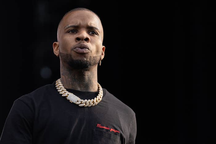 Tory Lanez performs on stage during Wireless Festival 2019.