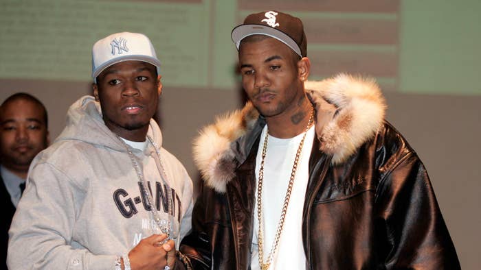 50 Cent and The Game during 50 Cent and The Game Press Conference