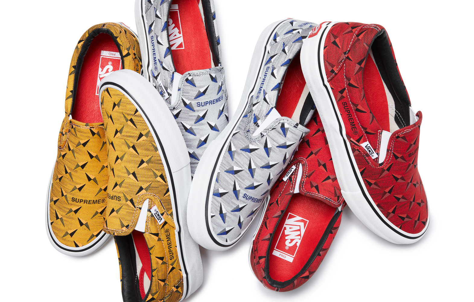 Supreme x Vans Slip On &#x27;Diamond Plate&#x27; Collection