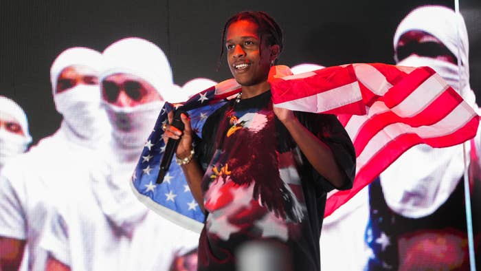 ASAP Rocky performs for the crowd.