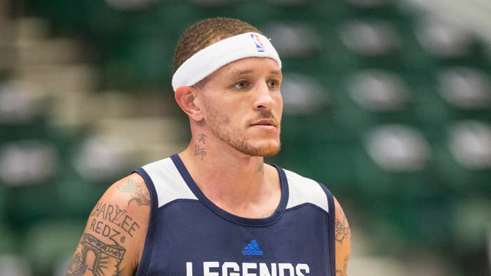 Delonte West on the court during a solo pre game workout
