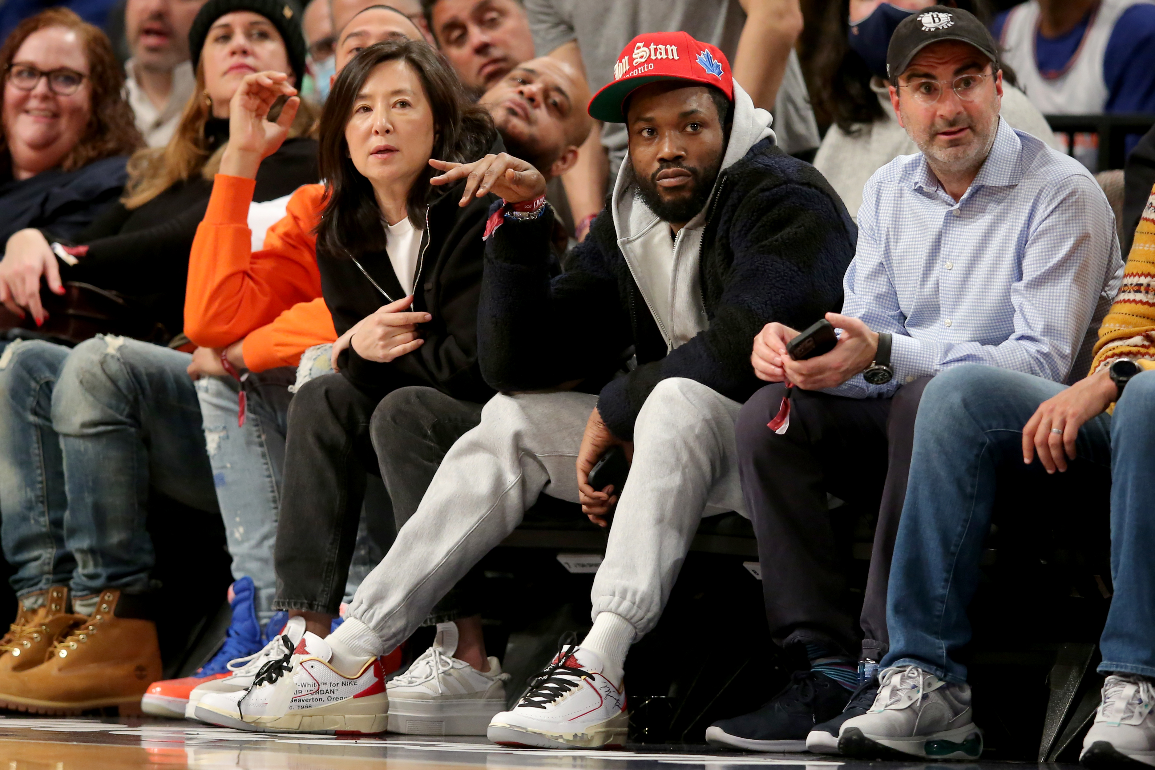 Meek Mill Courtside Barclays Center 2021
