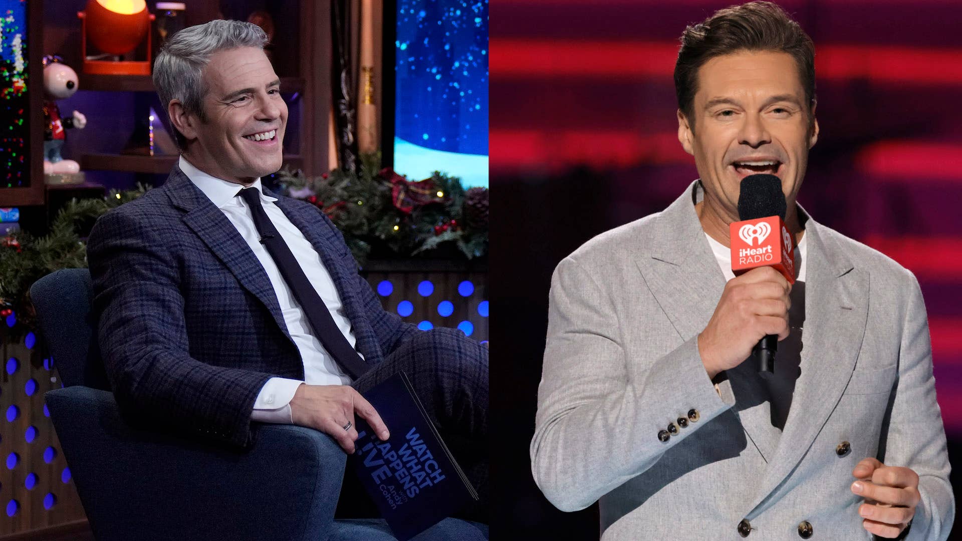 Photographs of Andy Cohen and Ryan Seacrest