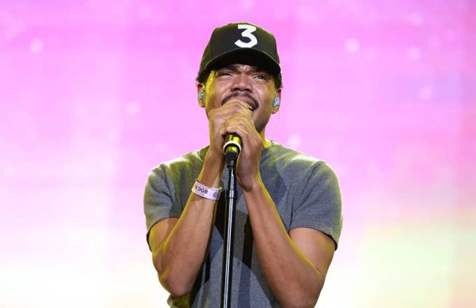 Chance the Rapper performs during a recent concert.