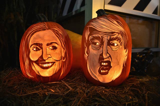 Hillary Clinton, Donald Trump pumpkins