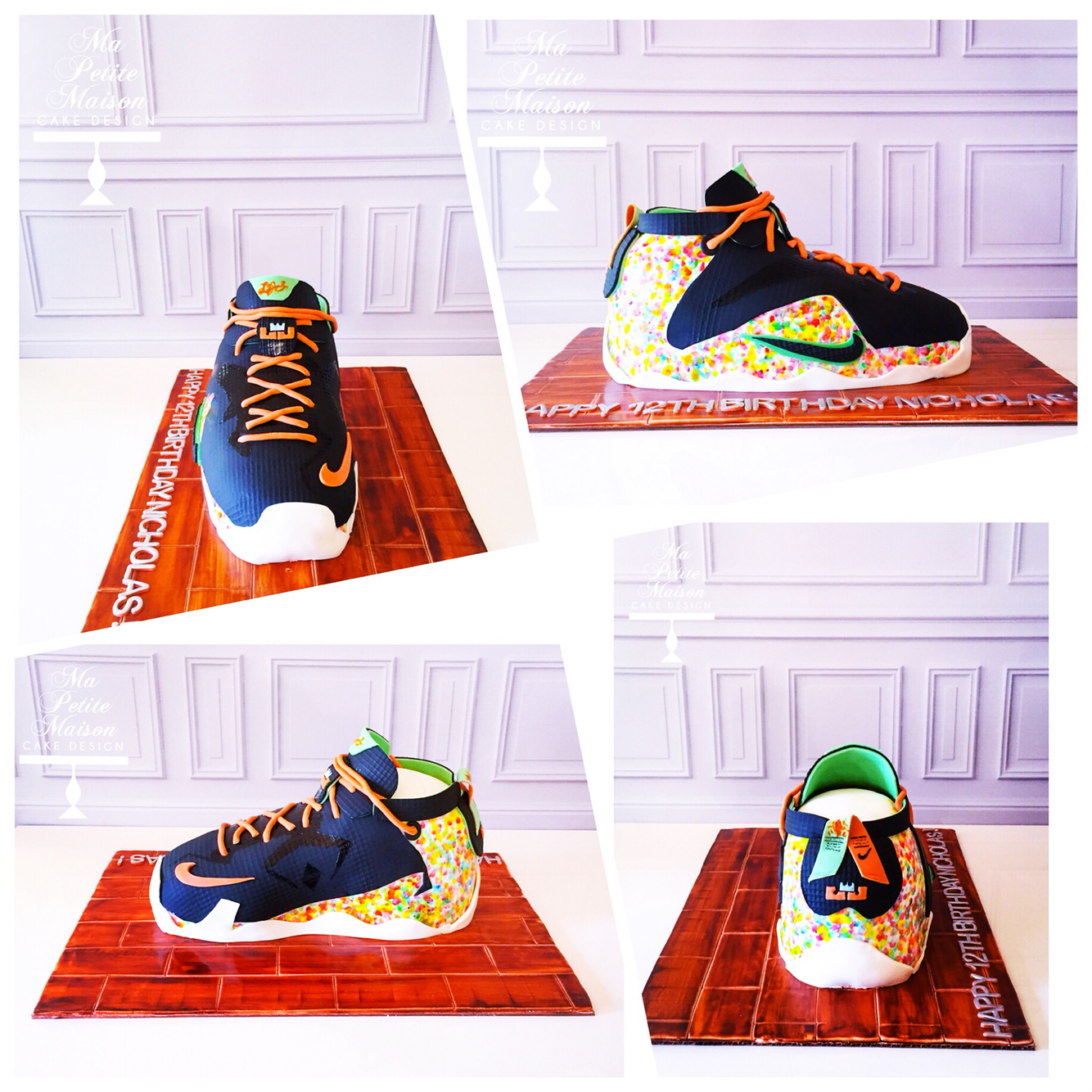 Nike LeBron 12 GS Fruity Pebbles Sneaker Cake
