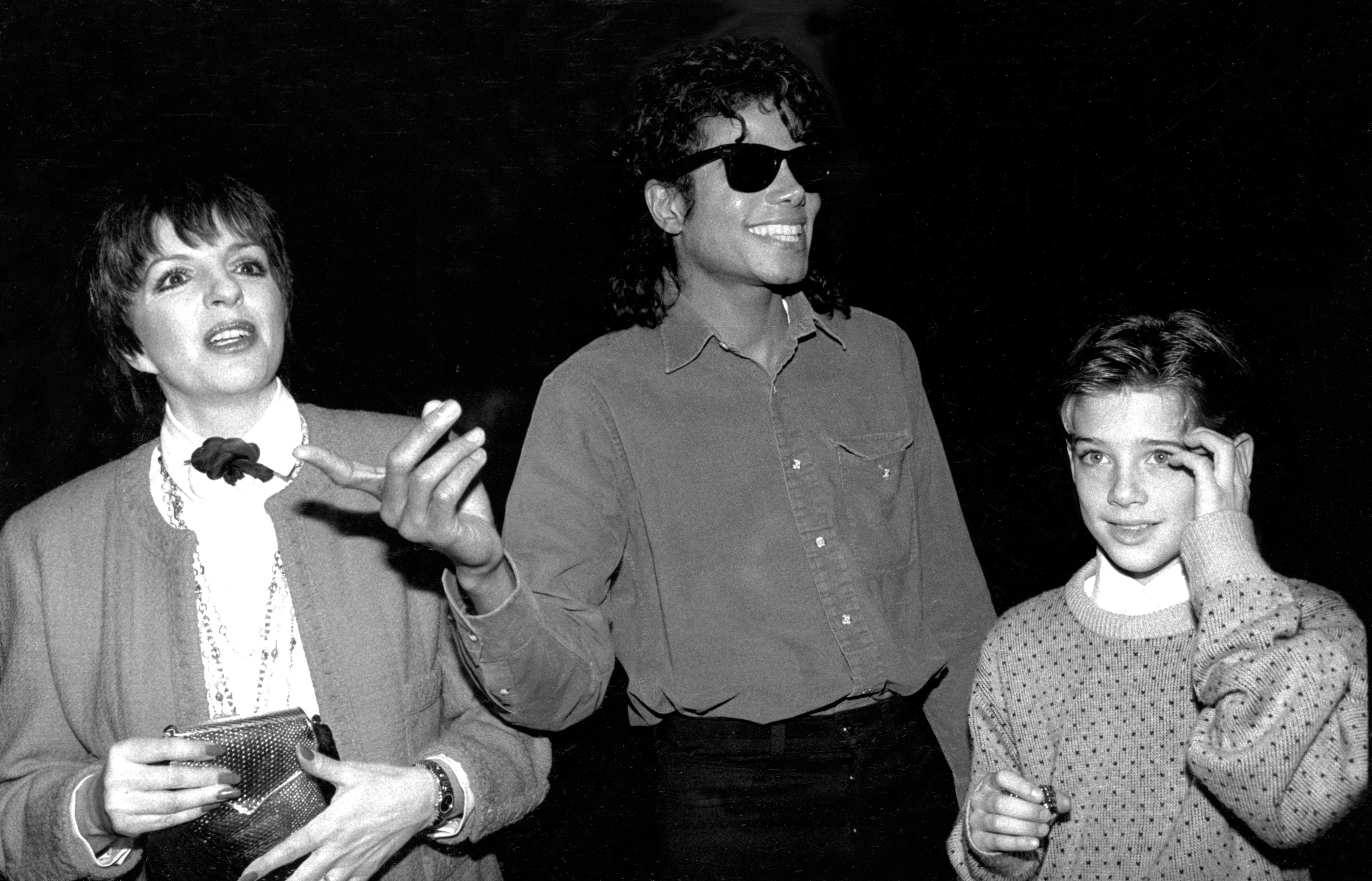 Michael Jackson and Liza Minelli with Jimmy Safechuck