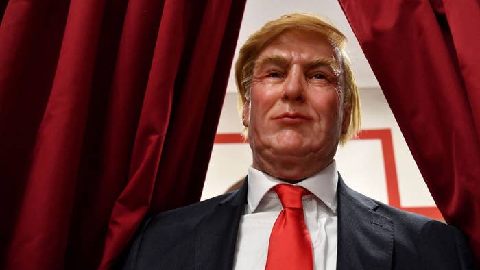 trump wax statue