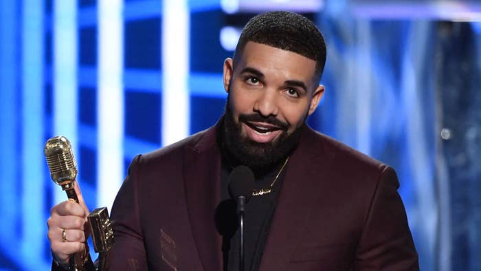 Drake accepts the award for Top Artist