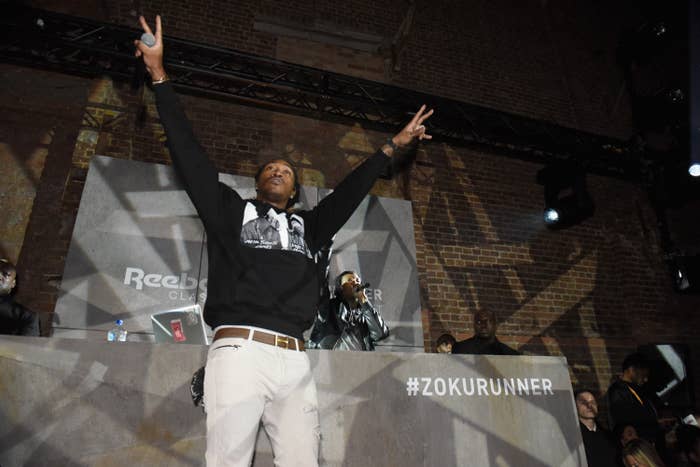 Future performing at Reebok&#x27;s ZOKU Runner launch party in London.