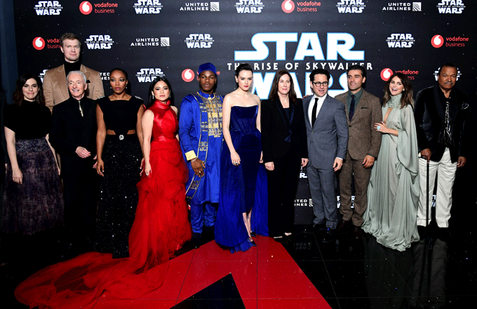 The cast of &#x27;The Rise of Skywalker&#x27; at the London premiere.
