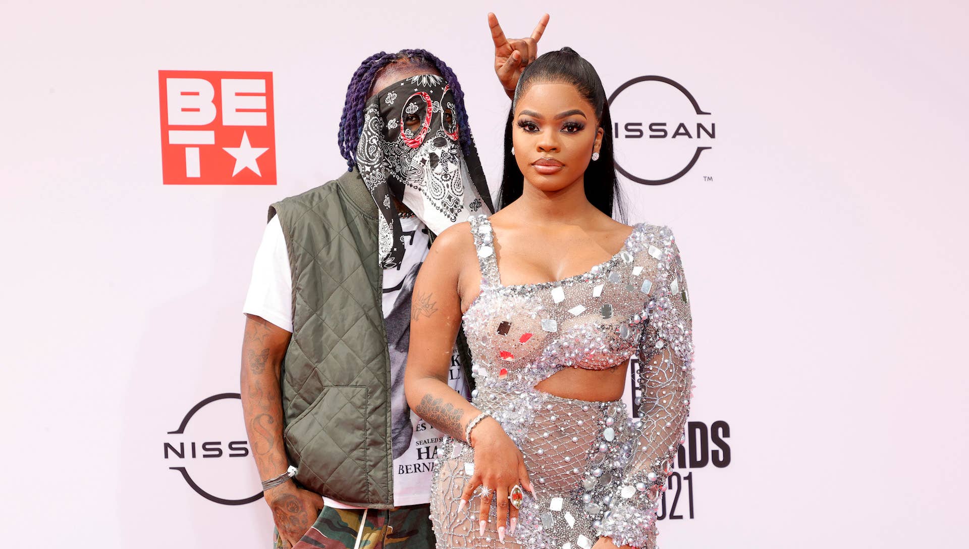 Lil Uzi Vert and JT of City Girls attend the BET Awards 2021 at Microsoft Theater