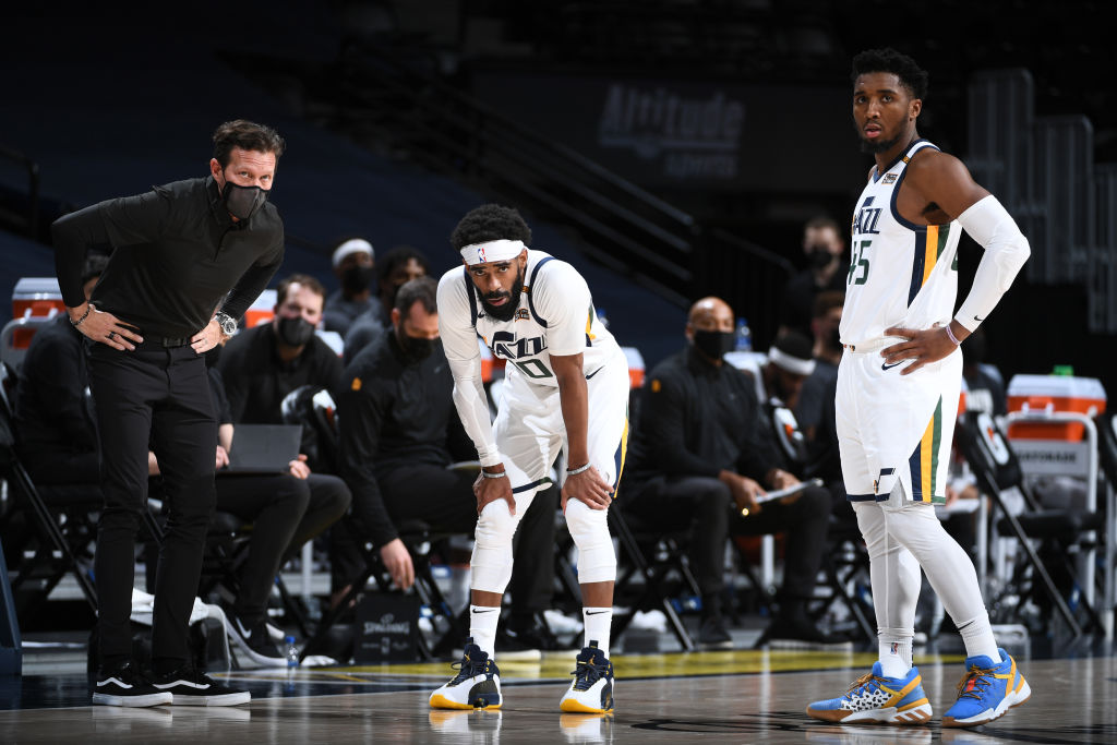 Mike Conley Jr Donovan Mitchell Jazz Nuggets 2021