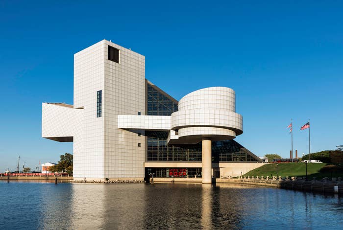 This is a photo of the Rock &amp; Roll Hall of Fame.