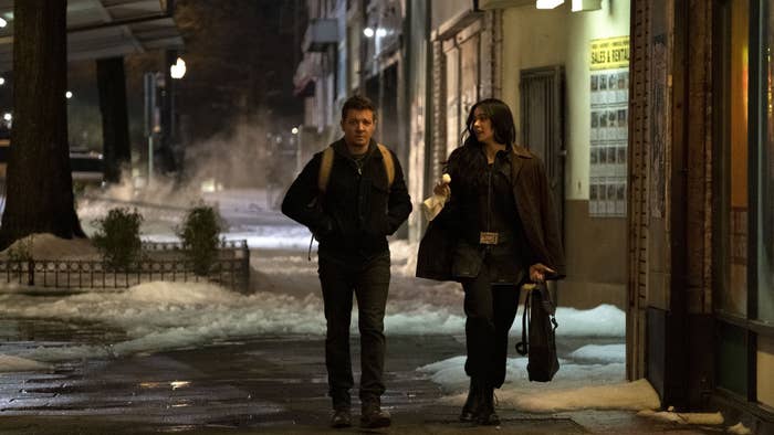 Jeremy Renner and Hailee Steinfeld in Marvel&#x27;s &#x27;Hawkeye&#x27;