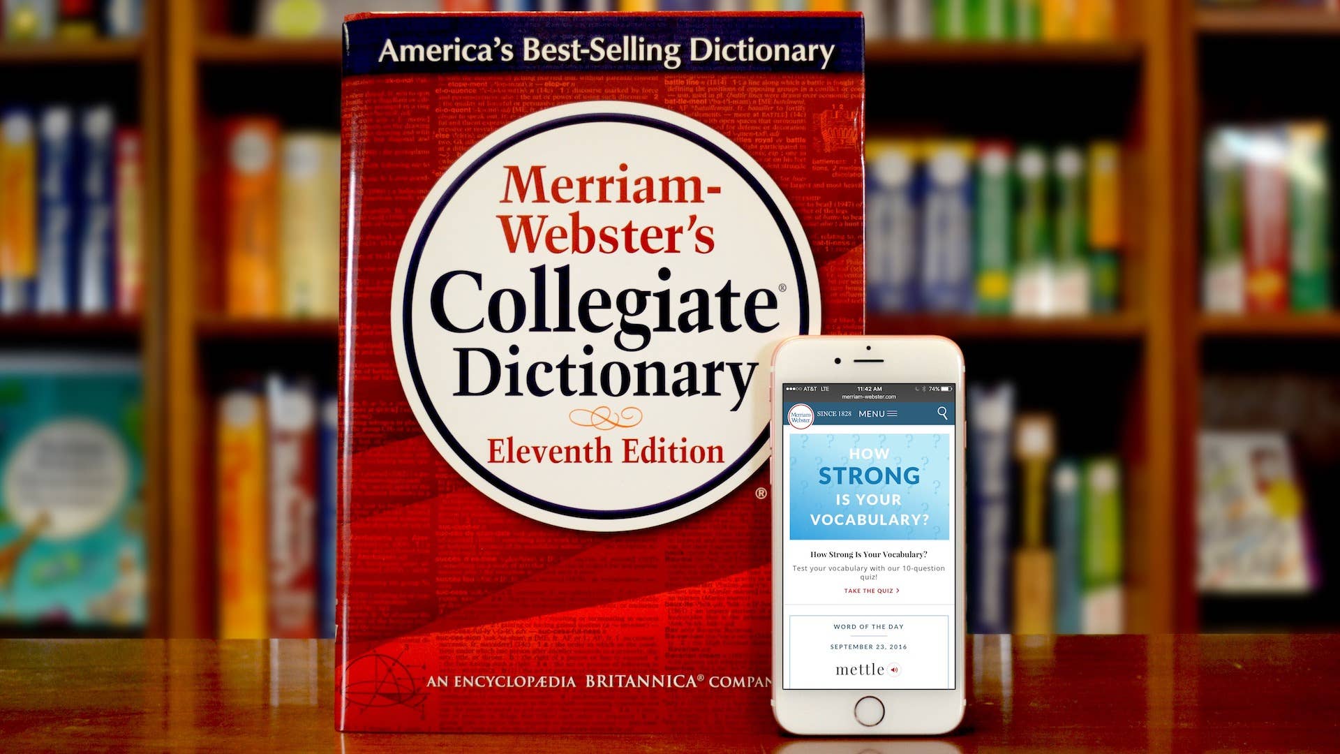 Photograph of Merriam Webster Collegiate Dictionary